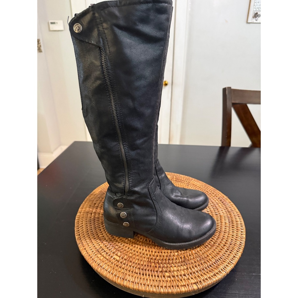 Baretraps Oria Black Tall Riding Boots Women 6M BTF16-10571-025-78